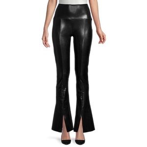 NORMA KAMALI Spat Flares Faux Leather Leggings Size XS